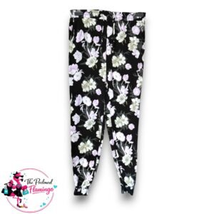 F&F Floral Tapered Joggers Trousers Size 10 Pockets Cuffed