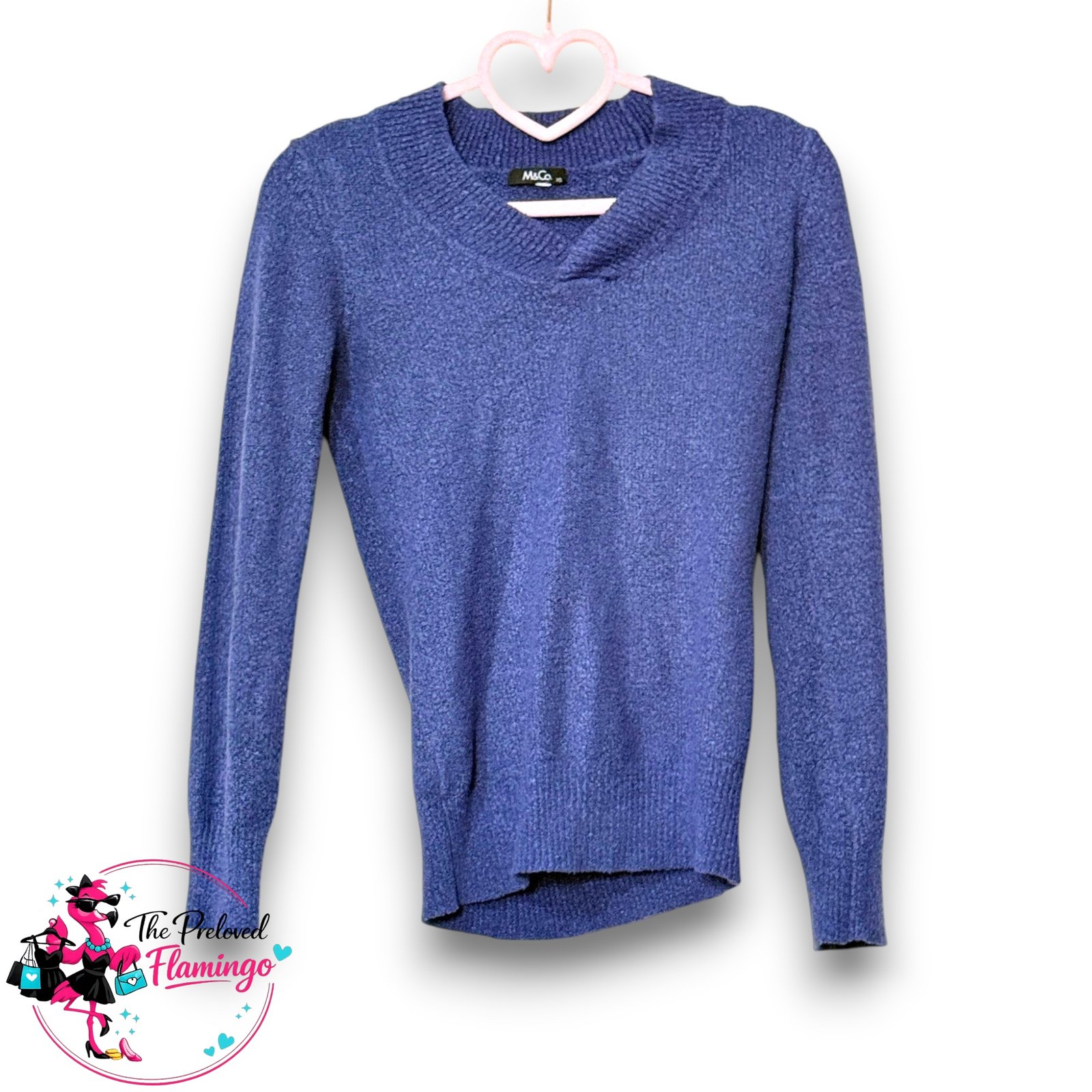 M&Co Cobalt Blue Textured Knit Jumper - Size XS - NWOT