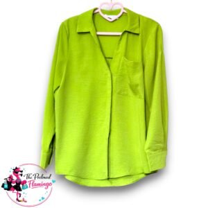 Primark Cares Lime Green Textured Long Sleeve Shirt - Size 8