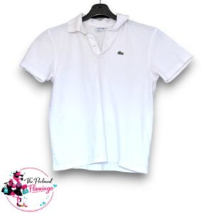 White Lacoste Sport Polo Shirt Kids Junior 14