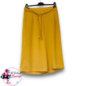 Primark Mustard Yellow Tie-Waist Culottes - Size 12